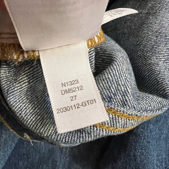 Madewell Jeans Womens 27 Perfect Vintage Blue Denim High Rise Raw Hem - Picture 8 of 12